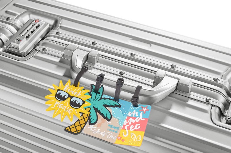 OVOV Luggage Tags for Suitcases 4 Pack Cute Luggage Tags for Women Personalized Address Card Label with Loop - Image 5